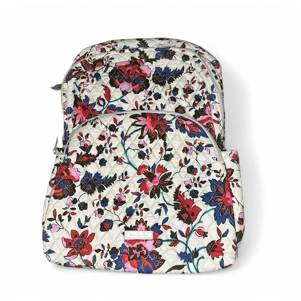Vera Bradley Large Quilted Floral Backpack OS NWT Cottagecore - Picture 2 of 7